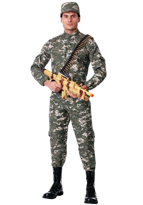 guy army costume|adult army man costume.